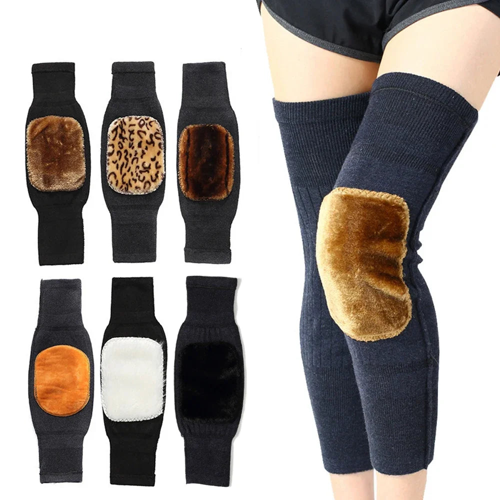 1Pair Winter Wool Knee Pad  Leg Knee Warmer Sleeve For Men & Women