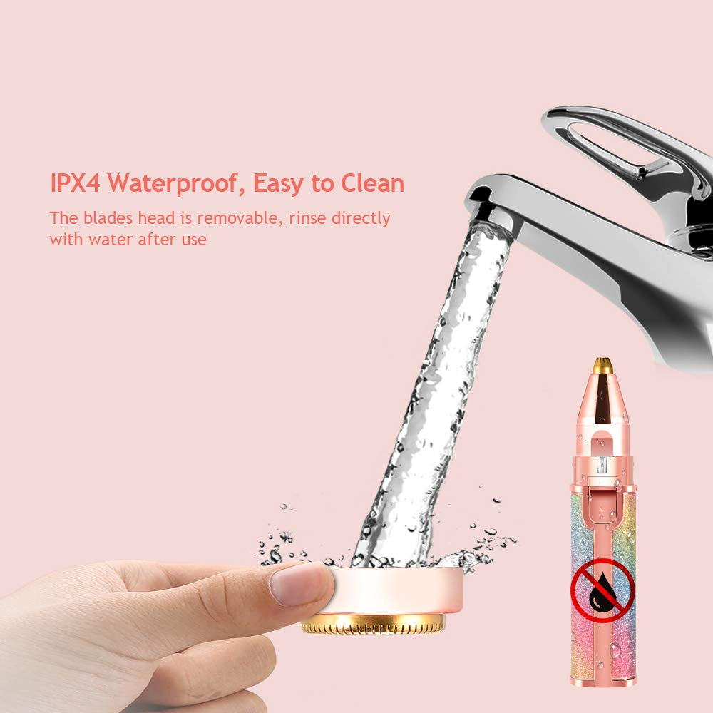 Combo Deal 2-in-1 Hair Remover Eyebrow Trimmer & Face Cleaning Brush