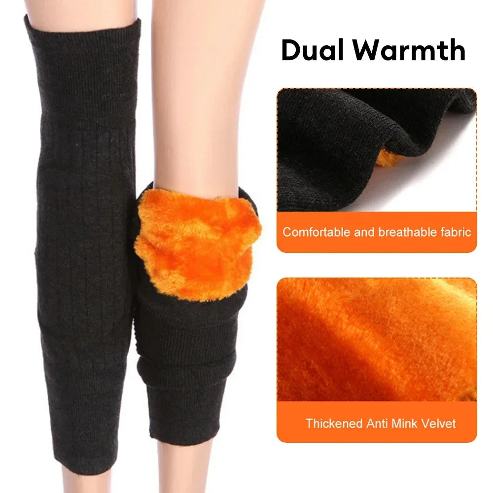 1Pair Winter Wool Knee Pad  Leg Knee Warmer Sleeve For Men & Women