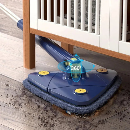 360° Rotating Triangular Mop – Multi-Purpose Cleaner for Floors, Tiles, and Windows