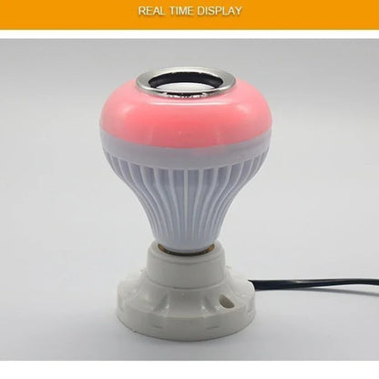 Smart LED Light Bulb with Bluetooth Speaker – Color Changing & Remote Control