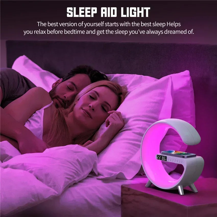 G63 Multi-Functional LED Lamp with Wireless Charging, Bluetooth Speaker & Alarm Clock