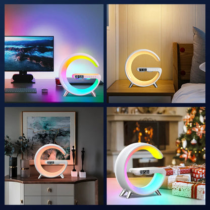 G63 Multi-Functional LED Lamp with Wireless Charging, Bluetooth Speaker & Alarm Clock