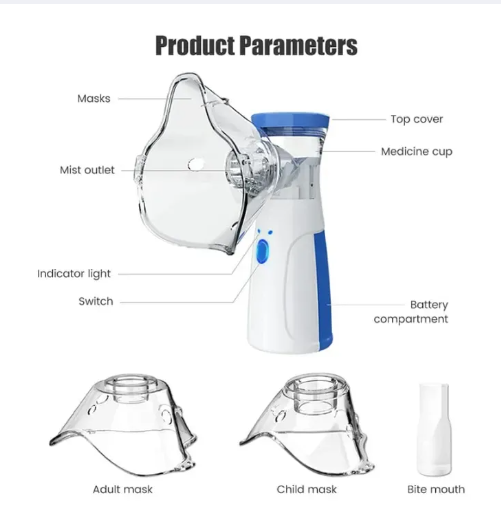 Portable Handheld Nebulizer with 2-Gear Mist Adjustment