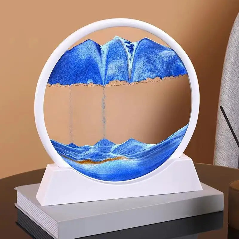 3D Moving Sandscapes Frame – 7 Inch (Random Color) – Perfect for Home, Office & Gifting