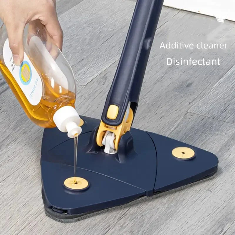 360° Rotating Triangular Mop – Multi-Purpose Cleaner for Floors, Tiles, and Windows