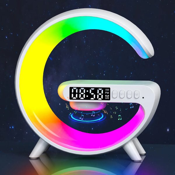 G63 Multi-Functional LED Lamp with Wireless Charging, Bluetooth Speaker & Alarm Clock