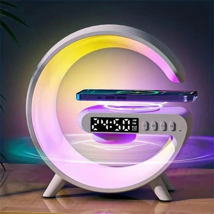 G63 Multi-Functional LED Lamp with Wireless Charging, Bluetooth Speaker & Alarm Clock