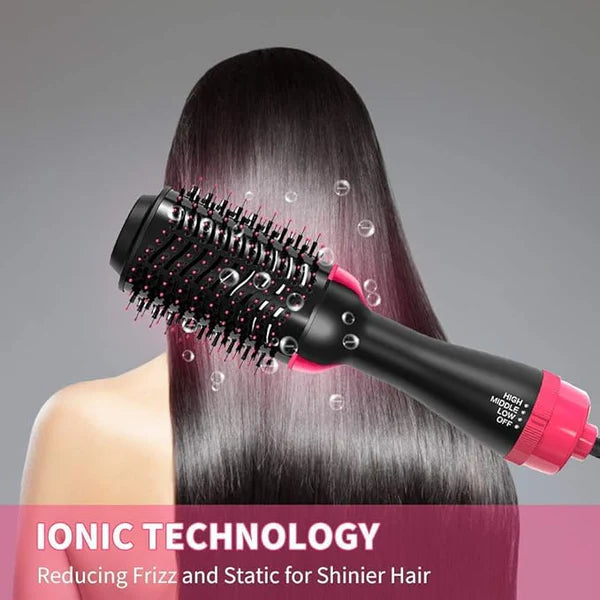 3-in-1 One Step Hair Dryer, Volumizer & Straightener - Hot Air Brush for Styling & Quick Drying